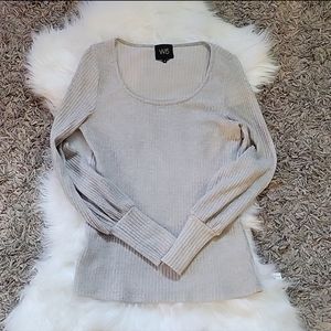 🛍️Long sleeve Ribbed scoop neck sweater size M